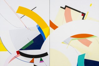 Zattere, 2013, 135 x 200 cm (diptykon), akryl på lerret, Susanne Kathlen Mader